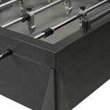 Streamlined for fun. This foosball table features a concrete playing surface and distinctly detailed players in cast aluminum. Rounded square wooden handles and cylindrical metal score counters tie together the sleek, industrial look of this foosball table, finished with tapered cast aluminum legs. Amethyst Home provides interior design, new home construction design consulting, vintage area rugs, and lighting in the Winter Garden metro area.