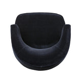 Featuring Dottie Monte Navy Swivel Chair by Four Hands at Amethyst Home. The continuous form of this swivel chair creates a sleek look that elevates everyday seating. Upholstered in navy wool blend, its sleek design is complemented by a 360-degree swivel and pedestal base of solid parawood for a mixed media moment. Overall Dimensions: 29.00"w x 33.75"d x 2. Amethyst Home provides interior design, new home construction design consulting, vintage area rugs, and lighting in the Alpharetta metro area.