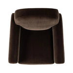 The popular Art Deco club chair makes a comeback. With a prominent curved top, deep seat with a loose cushion, and armrests designed for true relaxation, the armchair invites you to sit back and take it all in. Upholstered in rich chocolate upholstery.As fans of luxe materials at Amethyst, we love the nature inspired Draper Chair - Monte Chocolate. Amethyst Home provides interior design, new home construction design consulting, vintage area rugs, and lighting in the Calabasas metro area.