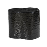 Add an organic element anywhere. Made from cast aluminum with a glossy black finish, a fluid-shaped end table makes a major material statement in any space. With a spacious top, it's perfectly sized for your favorite book and nightcap.As lovers of natural style at Amethyst, we love the nature inspired Dulcie End Table. Amethyst Home provides interior design, new home construction design consulting, vintage area rugs, and lighting in the Calabasas metro area.