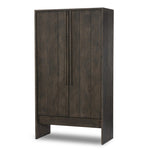 Featuring Elgin Brushed Dark Brown Cabinet by Four Hands at Amethyst Home. A clean, structured piece with plenty of presence. Made from oak and finished in a rich, dark brown, storage-driven cabinetry features plank-style doors, with linear hardware elongating the whole look.Overall Dimensions: 43.00"w x 20.00"d x 78.00"hWeight : 293.21 lbsMaterials: Oak Ve. Amethyst Home provides interior design, new home construction design consulting, vintage area rugs, and lighting in the Nashville metro area.