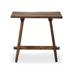 Accent your living space with a Wabi Sabi-inspired end table. Crafted from burnt bleached oak with a trellis base and wide plank top, this artisanal piece embraces the natural cracks and graining reflective of organic materials to bring a beautiful, character-rich look to your space Amethyst Home provides interior design, new home construction design consulting, vintage area rugs, and lighting in the Alpharetta metro area.