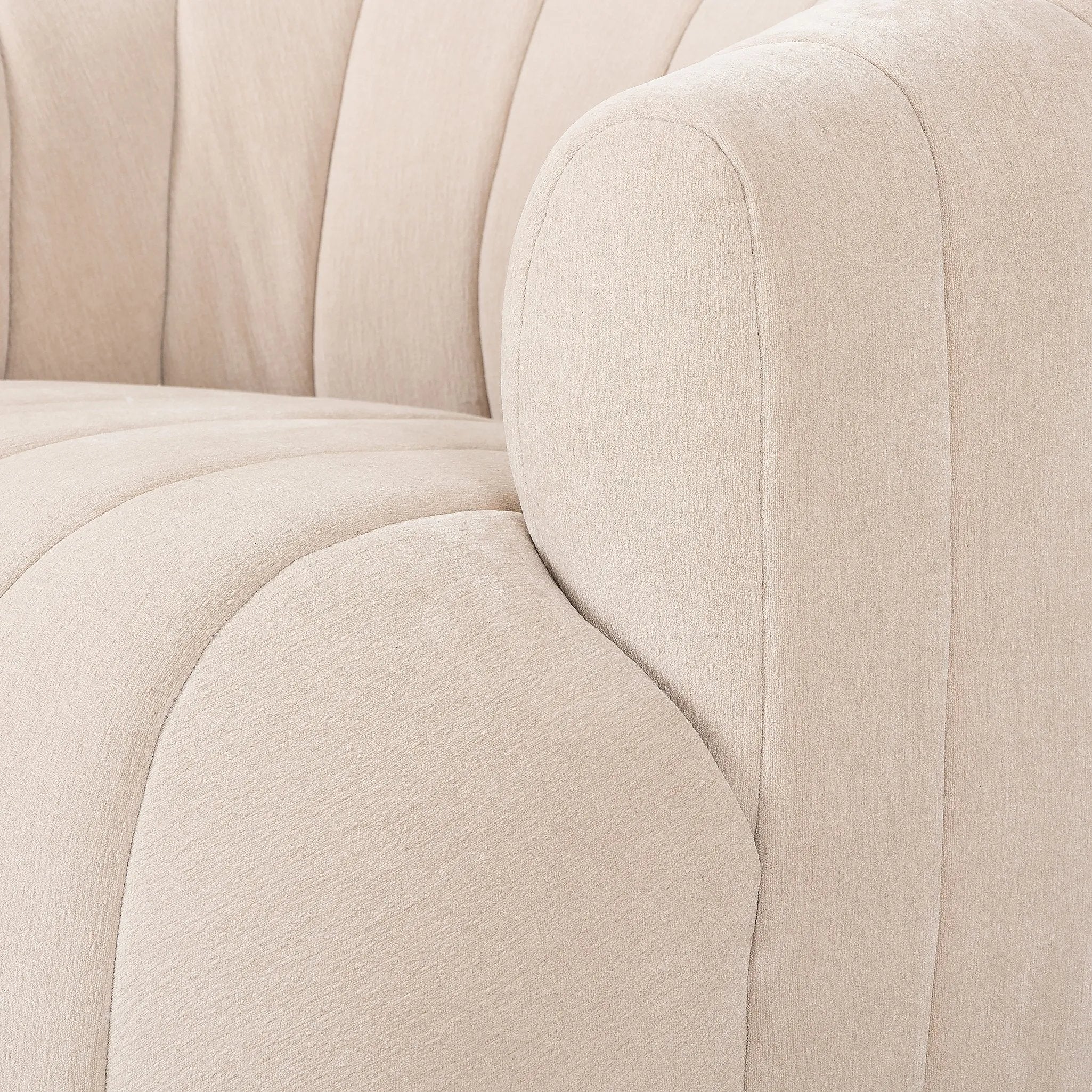 Featuring Elliana Blamont Cream Swivel Chair by Four Hands at Amethyst Home. Meet the chair that offers it all: curves, color, texture, durability, and sustainability. All atop a modern 360-degree swivel. Easy to clean and made from fully recyclable materials, FIQA fabrics are machine-washable, stain-resistant, water-repellent and antimicrobial.Overall Dime. Amethyst Home provides interior design, new home construction design consulting, vintage area rugs, and lighting in the Charlotte metro area.