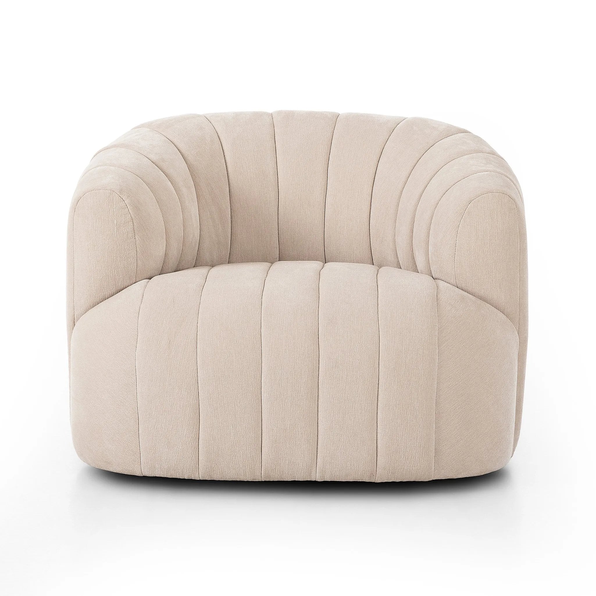 Meet the chair that offers it all: curves, color, texture, durability, and sustainability. All atop a modern 360-degree swivel. Easy to clean and made from fully recyclable materials, FIQA fabrics are machine-washable, stain-resistant, water-repellent and antimicrobial Amethyst Home provides interior design, new home construction design consulting, vintage area rugs, and lighting in the Newport Beach metro area.