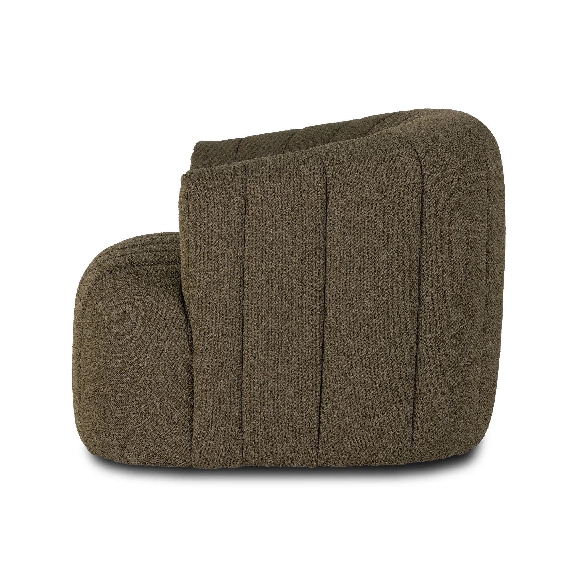 Meet the chair that offers it all: curves, color, texture, durability, and sustainability. All atop a modern 360-degree swivel. Easy to clean and made from fully recyclable materials, FIQA fabrics are machine-washable, stain-resistant, water-repellent and antimicrobial Amethyst Home provides interior design, new home construction design consulting, vintage area rugs, and lighting in the Kansas City metro area.