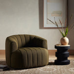 Meet the chair that offers it all: curves, color, texture, durability, and sustainability. All atop a modern 360-degree swivel. Easy to clean and made from fully recyclable materials, FIQA fabrics are machine-washable, stain-resistant, water-repellent and antimicrobial Amethyst Home provides interior design, new home construction design consulting, vintage area rugs, and lighting in the San Diego metro area.