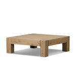 Built from thick-cut oak and veneers with an aged smoked finish, this farmhouse-inspired coffee table features chunky squared legs Amethyst Home provides interior design, new home construction design consulting, vintage area rugs, and lighting in the Dallas metro area.