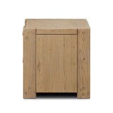Built from thick-cut oak and veneers with an aged smoked finish, this farmhouse-inspired nightstand features softened edges, fastening details, integrated wood hardware and soft-close drawer glides for quality construction Amethyst Home provides interior design, new home construction design consulting, vintage area rugs, and lighting in the Nashville metro area.