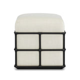 Inspired by traditional rattan forms, this outdoor stool is reimagined in a contemporary material palette that leans into the French garden aesthetic. With a grid-like take on the barrel silhouette, an ironwork frame features cross-hatch details. Cover or store inside during inclement weather and when not in use. Amethyst Home provides interior design, new home construction design consulting, vintage area rugs, and lighting in the Newport Beach metro area.