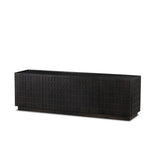 A carved geometric pattern adds a layer of visual depth to this vintage brown-finished mango media console. Rounded edges and a recessed top surface complete the look. Rear cutouts for cord management.As lovers of natural design at Amethyst, we love the optimistic inspired Essie Media Console - Vintage Brown. Amethyst Home provides interior design, new home construction design consulting, vintage area rugs, and lighting in the Portland metro area.