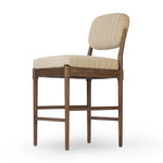 Featuring Esther Lavon Flint Bar + Counter Stool by Four Hands at Amethyst Home. Modern materials place an updated twist on the traditional bar stool. Linen/cotton blend cushioning features a faint pinstripe for a unique-while-versatile look. Simply framed by brown oak and perfect in pairs or multiples. Overall Dimensions: Counter:
21.25"w x 24.25"d x 40.0. Amethyst Home provides interior design, new home construction design consulting, vintage area rugs, and lighting in the Alpharetta metro area.