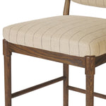 Featuring Esther Lavon Flint Bar + Counter Stool by Four Hands at Amethyst Home. Modern materials place an updated twist on the traditional bar stool. Linen/cotton blend cushioning features a faint pinstripe for a unique-while-versatile look. Simply framed by brown oak and perfect in pairs or multiples. Overall Dimensions: Counter:
21.25"w x 24.25"d x 40.00"h
. Amethyst Home provides interior design, new home construction design consulting, vintage area rugs, and lighting in the Boston metro area.