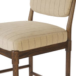 Featuring Esther Lavon Flint Bar + Counter Stool by Four Hands at Amethyst Home. Modern materials place an updated twist on the traditional bar stool. Linen/cotton blend cushioning features a faint pinstripe for a unique-while-versatile look. Simply framed by brown oak and perfect in pairs or multiples. Overall Dimensions: Counter:
21.25"w x 24.25"d x 40.00"h. Amethyst Home provides interior design, new home construction design consulting, vintage area rugs, and lighting in the Houston metro area.