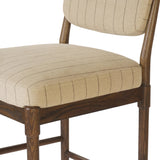Featuring Esther Lavon Flint Bar + Counter Stool by Four Hands at Amethyst Home. Modern materials place an updated twist on the traditional bar stool. Linen/cotton blend cushioning features a faint pinstripe for a unique-while-versatile look. Simply framed by brown oak and perfect in pairs or multiples. Overall Dimensions: Counter:
21.25"w x 24.25"d x 40.00"h. Amethyst Home provides interior design, new home construction design consulting, vintage area rugs, and lighting in the Houston metro area.
