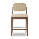 Featuring Esther Lavon Flint Bar + Counter Stool by Four Hands at Amethyst Home. Modern materials place an updated twist on the traditional bar stool. Linen/cotton blend cushioning features a faint pinstripe for a unique-while-versatile look. Simply framed by brown oak and perfect in pairs or multiples. Overall Dimensions: Counter:
21.25"w x 24.25"d x 40.00. Amethyst Home provides interior design, new home construction design consulting, vintage area rugs, and lighting in the Nashville metro area.
