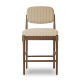 Featuring Esther Lavon Flint Bar + Counter Stool by Four Hands at Amethyst Home. Modern materials place an updated twist on the traditional bar stool. Linen/cotton blend cushioning features a faint pinstripe for a unique-while-versatile look. Simply framed by brown oak and perfect in pairs or multiples. Overall Dimensions: Counter:
21.25"w x 24.25"d x 40.00. Amethyst Home provides interior design, new home construction design consulting, vintage area rugs, and lighting in the Nashville metro area.