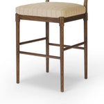 Featuring Esther Lavon Flint Bar + Counter Stool by Four Hands at Amethyst Home. Modern materials place an updated twist on the traditional bar stool. Linen/cotton blend cushioning features a faint pinstripe for a unique-while-versatile look. Simply framed by brown oak and perfect in pairs or multiples. Overall Dimensions: Counter:
21.25"w x 24.25"d x 40.0. Amethyst Home provides interior design, new home construction design consulting, vintage area rugs, and lighting in the Washington metro area.