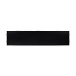 Featuring Etro Black Wash Poplar Media Console by Four Hands at Amethyst Home. Inspired by retro European design, a character-rich media console is made from black-finished poplar, with mortise and tenon joinery spanning its sides. Door pulls of top-grain leather add a textural finishing touch, while three rear cutouts keep cords out of sight.Overall Dime. Amethyst Home provides interior design, new home construction design consulting, vintage area rugs, and lighting in the Los Angeles metro area.