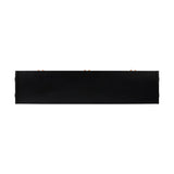 Featuring Etro Black Wash Poplar Media Console by Four Hands at Amethyst Home. Inspired by retro European design, a character-rich media console is made from black-finished poplar, with mortise and tenon joinery spanning its sides. Door pulls of top-grain leather add a textural finishing touch, while three rear cutouts keep cords out of sight.Overall Dime. Amethyst Home provides interior design, new home construction design consulting, vintage area rugs, and lighting in the Los Angeles metro area.