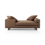 Featuring Everly Antwerp Cafe Tete A Tete Chaise by Four Hands at Amethyst Home. Classic goes contemporary. A cocoa-finished parawood base supports low, deep seating of performance-grade upholstery. Designed with track arms on both ends for a clean touch. Performance fabrics are specially created to withstand spills, stains, high traffic and wear, ensuring lo. Amethyst Home provides interior design, new home construction design consulting, vintage area rugs, and lighting in the Seattle metro area.