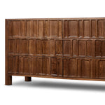 Featuring Ezri Cocoa Oak 6 Drawer Dresser by Four Hands at Amethyst Home. Cocoa-finished oak, organic carving and cylinder legs fuse for a primitive look, while wood's varying grain colors add unique character to each piece.
Overall Dimensions: 22.0" L x 70.0 " W x 33.75" H
Collection: AidenColors: Cocoa OakMaterials: Solid Oak, Solid MangoWeight: 271.39 l. Amethyst Home provides interior design, new home construction design consulting, vintage area rugs, and lighting in the Scottsdale metro area.
