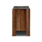 Featuring Ezri Cocoa Oak Media Console by Four Hands at Amethyst Home. Grain and character variation of cocoa-finished oak craft an intriguingly organic look. The carved design and floor-to-top cylinder legs give a primitive look that balances the movement of the wood pattern.
Overall Dimensions: 18.0" L x 82.0 " W x 27.0" H
Collection: AidenColors: Cocoa O. Amethyst Home provides interior design, new home construction design consulting, vintage area rugs, and lighting in the Charlotte metro area.