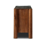 Featuring Ezri Cocoa Oak Media Console by Four Hands at Amethyst Home. Grain and character variation of cocoa-finished oak craft an intriguingly organic look. The carved design and floor-to-top cylinder legs give a primitive look that balances the movement of the wood pattern.
Overall Dimensions: 18.0" L x 82.0 " W x 27.0" H
Collection: AidenColors: Cocoa . Amethyst Home provides interior design, new home construction design consulting, vintage area rugs, and lighting in the Des Moines metro area.