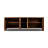 Featuring Ezri Cocoa Oak Media Console by Four Hands at Amethyst Home. Grain and character variation of cocoa-finished oak craft an intriguingly organic look. The carved design and floor-to-top cylinder legs give a primitive look that balances the movement of the wood pattern.
Overall Dimensions: 18.0" L x 82.0 " W x 27.0" H
Collection: AidenColors: Coc. Amethyst Home provides interior design, new home construction design consulting, vintage area rugs, and lighting in the Winter Garden metro area.