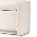 Snow-white performance fabric covers this demilune-shaped trunk for a soft, modern look. Crypton® performance fabric is specially engineered for protection against stains, moisture and odor.As enthusiasts of modern aesthetics at Amethyst, we love the designer inspired Faith Trunk - Crypton Nomad Snow. Amethyst Home provides interior design, new home construction design consulting, vintage area rugs, and lighting in the Nashville metro area.