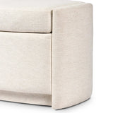 Snow-white performance fabric covers this demilune-shaped trunk for a soft, modern look. Crypton® performance fabric is specially engineered for protection against stains, moisture and odor.As enthusiasts of modern aesthetics at Amethyst, we love the designer inspired Faith Trunk - Crypton Nomad Snow. Amethyst Home provides interior design, new home construction design consulting, vintage area rugs, and lighting in the Nashville metro area.
