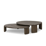 Featuring Falco Grey Reclaimed French Oak Nesting Table by Four Hands at Amethyst Home. Inspired by Brazilian midcentury, a set of shapely nesting tables pairs bases of solid reclaimed French oak. Designed in partnership with longtime Four Hands collaborator Thomas Bina and Brazilian designer Ronald Sasson.Overall Dimensions: 65.00"w x 53.00"d x 14.00"hW. Amethyst Home provides interior design, new home construction design consulting, vintage area rugs, and lighting in the Laguna Beach metro area.
