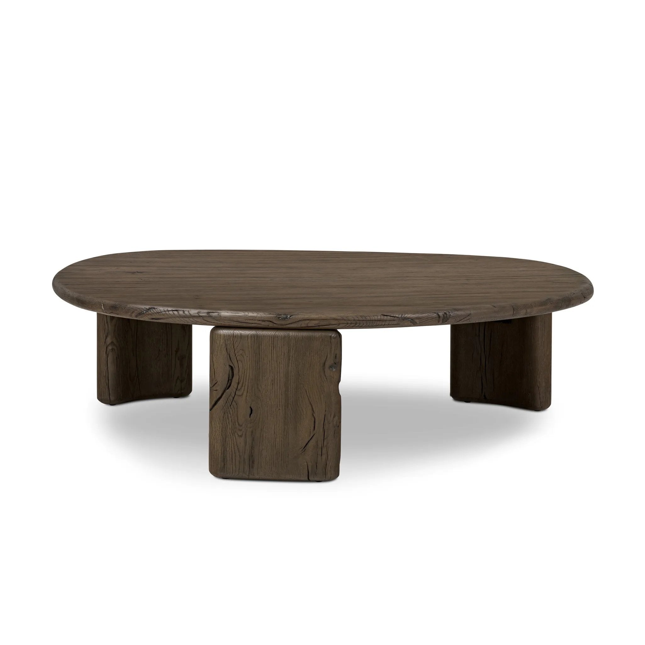 Featuring Falco Grey Reclaimed French Oak Nesting Table by Four Hands at Amethyst Home. A organically shapely coffee table made from solid reclaimed French oak. Designed in partnership with longtime Four Hands collaborator Thomas Bina and Brazilian designer Ronald Sasson.SmallOverall Dimensions: 47.50"w x 44.75"d x 11.25"hWeight: 79.37 lbsLargeOverall . Amethyst Home provides interior design, new home construction design consulting, vintage area rugs, and lighting in the Salt Lake City metro area.