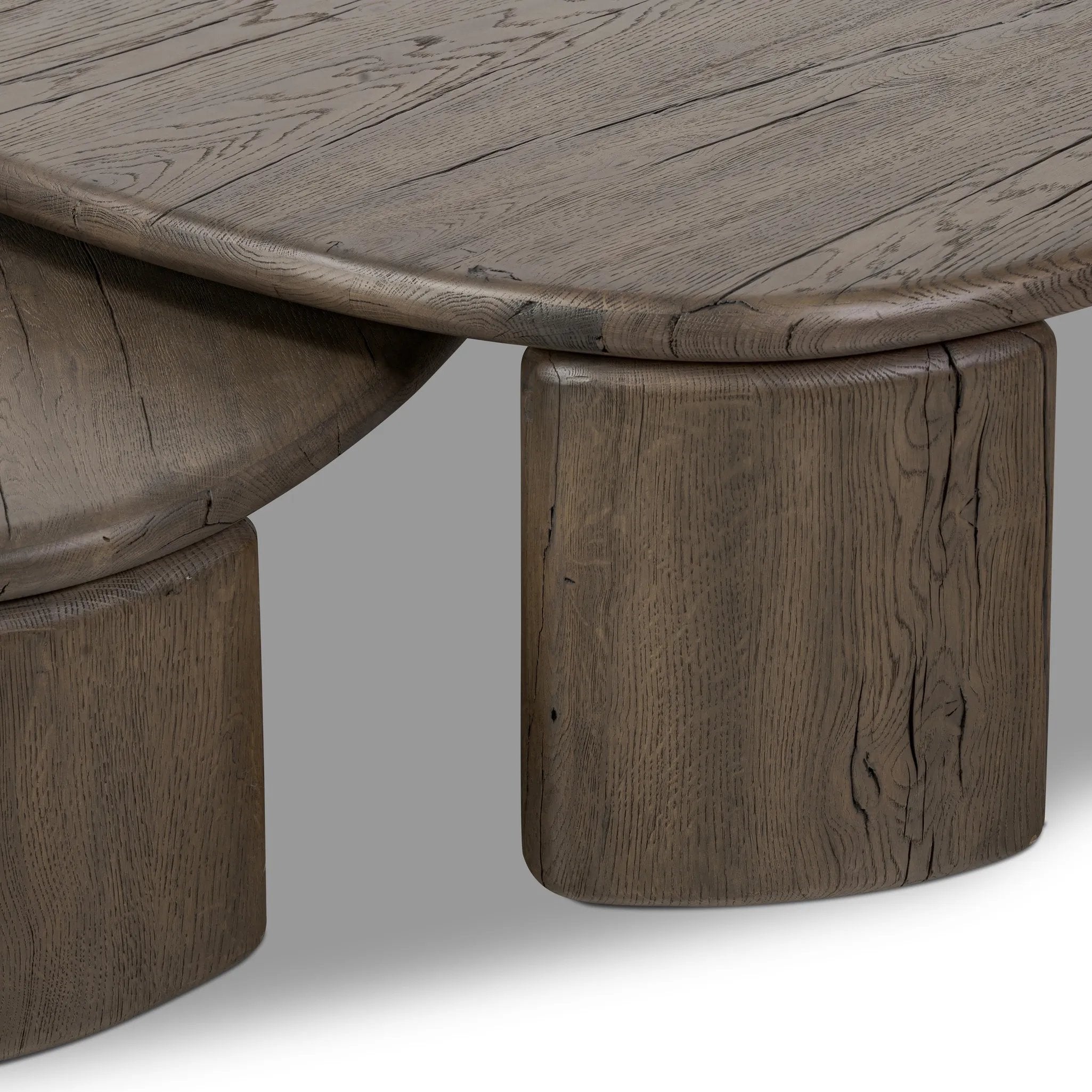 Featuring Falco Grey Reclaimed French Oak Nesting Table by Four Hands at Amethyst Home. Inspired by Brazilian midcentury, a set of shapely nesting tables pairs bases of solid reclaimed French oak. Designed in partnership with longtime Four Hands collaborator Thomas Bina and Brazilian designer Ronald Sasson.Overall Dimensions: 65.00"w x 53.00"d x 14.00"hWei. Amethyst Home provides interior design, new home construction design consulting, vintage area rugs, and lighting in the Scottsdale metro area.