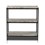 Add a pop of sophistication to any space. Naturally variegated marble hues offer three refreshing tiers of smooth shelving for plenty of space, while hammered grey-finished iron framing places a feminine, high-contrast spin on bedside storage Amethyst Home provides interior design, new home construction design consulting, vintage area rugs, and lighting in the Park City metro area.