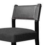 Featuring Ferris Gibson Black Bar + Counter Stool by Four Hands at Amethyst Home. Perfectly sized for the counter, black-finished parawood frames squared seating of high-performance fabric, with black top-grain leather backing. Performance fabrics are specially created to withstand spills, stains, high traffic and wear, ensuring long-term comfort and unmatch. Amethyst Home provides interior design, new home construction design consulting, vintage area rugs, and lighting in the Monterey metro area.