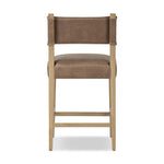 Featuring Ferris Palermo Cigar Bar + Counter Stool by Four Hands at Amethyst Home. Perfectly sized for the counter, black-finished parawood frames squared seating of high-performance fabric, with black top-grain leather backing. Performance fabrics are specially created to withstand spills, stains, high traffic and wear, ensuring long-term comfort and un. Amethyst Home provides interior design, new home construction design consulting, vintage area rugs, and lighting in the Laguna Beach metro area.
