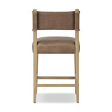 Featuring Ferris Palermo Cigar Bar + Counter Stool by Four Hands at Amethyst Home. Perfectly sized for the counter, black-finished parawood frames squared seating of high-performance fabric, with black top-grain leather backing. Performance fabrics are specially created to withstand spills, stains, high traffic and wear, ensuring long-term comfort and un. Amethyst Home provides interior design, new home construction design consulting, vintage area rugs, and lighting in the Laguna Beach metro area.