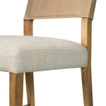Featuring Ferris Thames Cream Bar + Counter Stool by Four Hands at Amethyst Home. Perfectly sized for the counter, burnished parawood frames squared seating of high-performance fabric, with beige top-grain leather backing. Performance fabrics are specially created to withstand spills, stains, high traffic and wear, ensuring long-term comfort and unmatched d. Amethyst Home provides interior design, new home construction design consulting, vintage area rugs, and lighting in the Charlotte metro area.