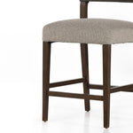 Featuring Ferris Tulsa Ink Bar + Counter Stool by Four Hands at Amethyst Home. Perfectly sized for the counter, dark-finished parawood frames squared seating of high-performance fabric, with top-grain leather backing. Performance fabrics are specially created to withstand spills, stains, high traffic and wear, ensuring long-term comfort and unmatched durabilit. Amethyst Home provides interior design, new home construction design consulting, vintage area rugs, and lighting in the Austin metro area.
