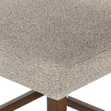 Featuring Ferris Tulsa Ink Bar + Counter Stool by Four Hands at Amethyst Home. Perfectly sized for the counter, dark-finished parawood frames squared seating of high-performance fabric, with top-grain leather backing. Performance fabrics are specially created to withstand spills, stains, high traffic and wear, ensuring long-term comfort and unmatched durabilit. Amethyst Home provides interior design, new home construction design consulting, vintage area rugs, and lighting in the Dallas metro area.