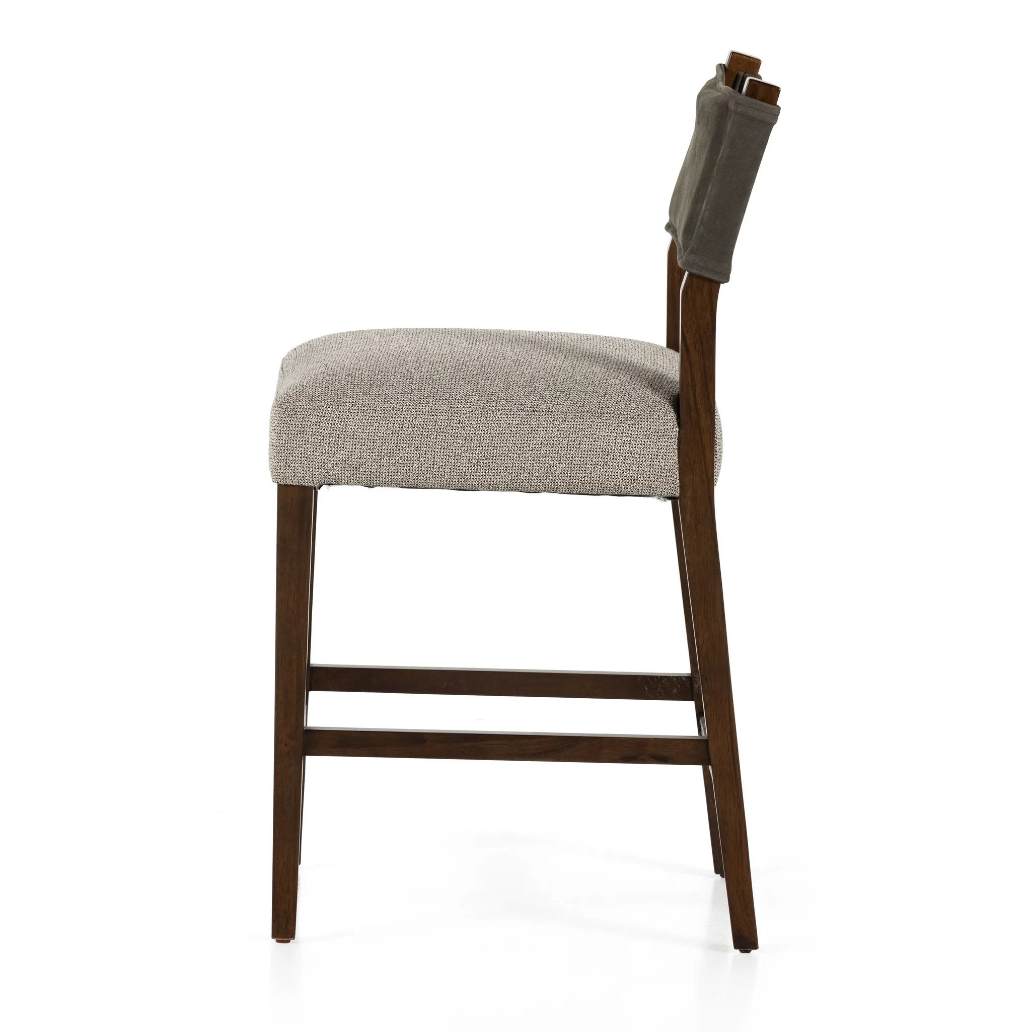 Featuring Ferris Tulsa Ink Bar + Counter Stool by Four Hands at Amethyst Home. Perfectly sized for the counter, dark-finished parawood frames squared seating of high-performance fabric, with top-grain leather backing. Performance fabrics are specially created to withstand spills, stains, high traffic and wear, ensuring long-term comfort and unmatched dur. Amethyst Home provides interior design, new home construction design consulting, vintage area rugs, and lighting in the Laguna Beach metro area.