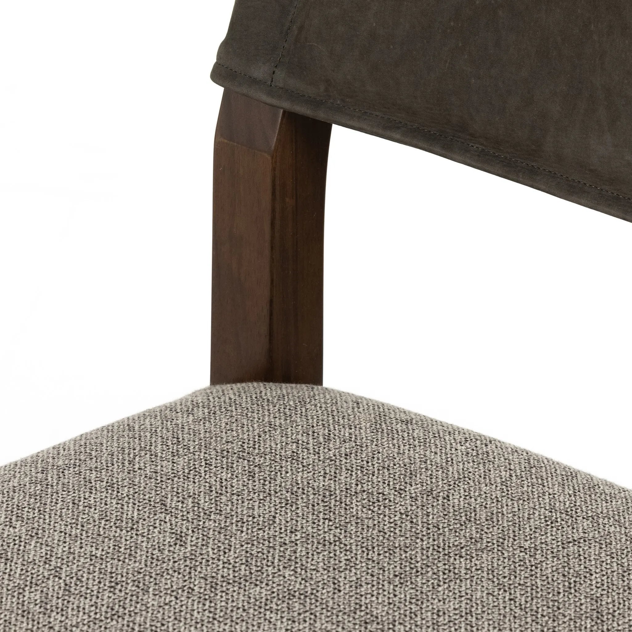 Featuring Ferris Tulsa Ink Bar + Counter Stool by Four Hands at Amethyst Home. Perfectly sized for the counter, dark-finished parawood frames squared seating of high-performance fabric, with top-grain leather backing. Performance fabrics are specially created to withstand spills, stains, high traffic and wear, ensuring long-term comfort and unmatched durabil. Amethyst Home provides interior design, new home construction design consulting, vintage area rugs, and lighting in the Monterey metro area.