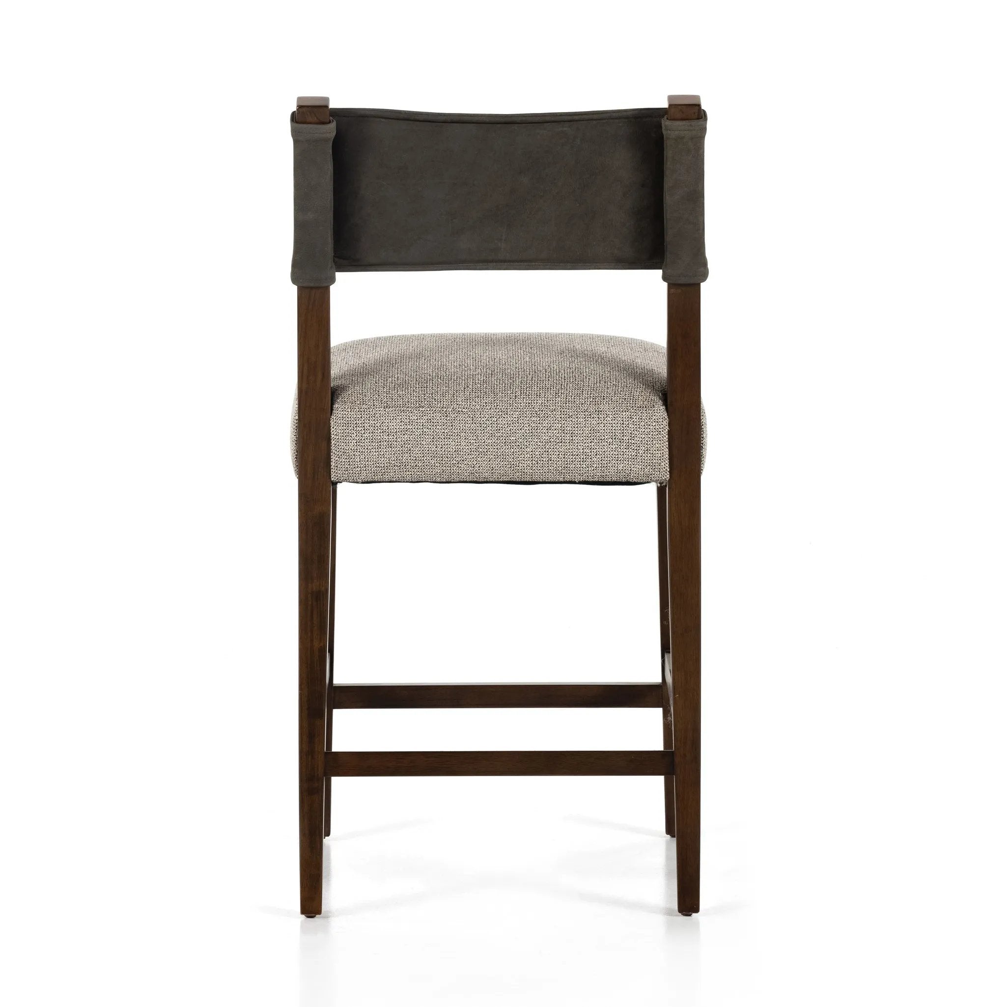 Featuring Ferris Tulsa Ink Bar + Counter Stool by Four Hands at Amethyst Home. Perfectly sized for the counter, dark-finished parawood frames squared seating of high-performance fabric, with top-grain leather backing. Performance fabrics are specially created to withstand spills, stains, high traffic and wear, ensuring long-term comfort and unmatched du. Amethyst Home provides interior design, new home construction design consulting, vintage area rugs, and lighting in the Newport Beach metro area.