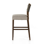 Featuring Ferris Tulsa Ink Bar + Counter Stool by Four Hands at Amethyst Home. Perfectly sized for the counter, dark-finished parawood frames squared seating of high-performance fabric, with top-grain leather backing. Performance fabrics are specially created to withstand spills, stains, high traffic and wear, ensuring long-term comfort and unmatched d. Amethyst Home provides interior design, new home construction design consulting, vintage area rugs, and lighting in the Salt Lake City metro area.