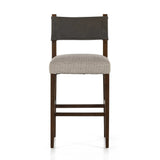 Featuring Ferris Tulsa Ink Bar + Counter Stool by Four Hands at Amethyst Home. Perfectly sized for the counter, dark-finished parawood frames squared seating of high-performance fabric, with top-grain leather backing. Performance fabrics are specially created to withstand spills, stains, high traffic and wear, ensuring long-term comfort and unmatched durab. Amethyst Home provides interior design, new home construction design consulting, vintage area rugs, and lighting in the Scottsdale metro area.