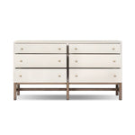Featuring Fiona Ivory Painted Raffia 6 Drawer Dresser by Four Hands at Amethyst Home. Indulge in luxury with the Fiona Ivory Painted Raffia 6 Drawer Dresser. This elegant dresser boasts a sophisticated ivory painted finish and hand-woven raffia drawers. With six spacious drawers, it offers ample storage space while adding a touch of exclusivity to any b. Amethyst Home provides interior design, new home construction design consulting, vintage area rugs, and lighting in the Winter Garden metro area.