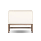Featuring Fiona Ivory Painted Raffia Nightstand by Four Hands at Amethyst Home. Transform your bedroom into a luxurious oasis with the Fiona Ivory Painted Raffia Nightstand. Crafted with premium materials, this sophisticated nightstand exudes elegance and exclusivity. Its ivory painted raffia finish adds a touch of texture, making it a stunning addition to. Amethyst Home provides interior design, new home construction design consulting, vintage area rugs, and lighting in the Alpharetta metro area.