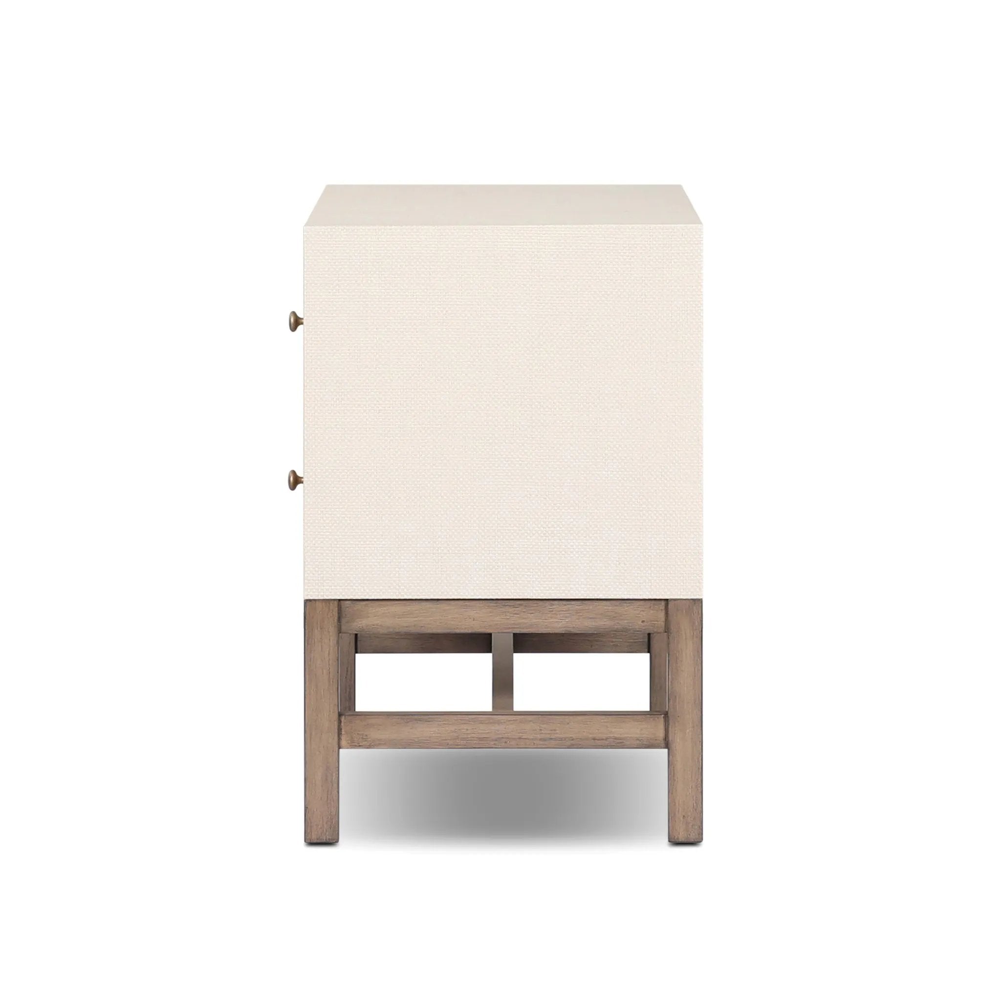 Featuring Fiona Ivory Painted Raffia Nightstand by Four Hands at Amethyst Home. Transform your bedroom into a luxurious oasis with the Fiona Ivory Painted Raffia Nightstand. Crafted with premium materials, this sophisticated nightstand exudes elegance and exclusivity. Its ivory painted raffia finish adds a touch of texture, making it a stunning addition to a. Amethyst Home provides interior design, new home construction design consulting, vintage area rugs, and lighting in the Monterey metro area.
