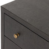 Featuring Fiona Russet Mahogany 6 Drawer Dresser by Four Hands at Amethyst Home. Woven black raffia offers a texture-driven take on bedroom storage. Antique brass-finished iron hardware adorns six spacious drawers, all supported by a solid mahogany base.Overall Dimensions: 62.00"w x 17.00"d x 34.00"hWeight : 181.22 lbsMaterials : Solid Mahogany, Sugar Palm, Iro. Amethyst Home provides interior design, new home construction design consulting, vintage area rugs, and lighting in the Omaha metro area.