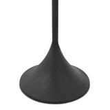 Textures and deep hues unite for this floor lamp's beautiful glow. The scalloped shade features a dark canvas exterior covering an antiqued brass interior, and wrought iron pull chains adjust each lightbulb in Baroque-era form Amethyst Home provides interior design, new home construction design consulting, vintage area rugs, and lighting in the Omaha metro area.
